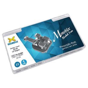 Kit Braquetes Com 01 Caso Prescricao Roth Monobloco 022 Can 13º ang Gancho Pres - Morelli
